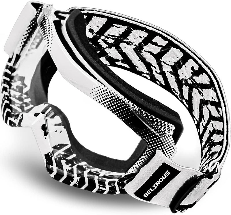 BELINOUS Kid Riding Goggles for ATV Dirt Bike Motorcycle Motorcross MX, Youth Dirt Bike Goggles for Kids 3-12 with Soft Strap - Image 1